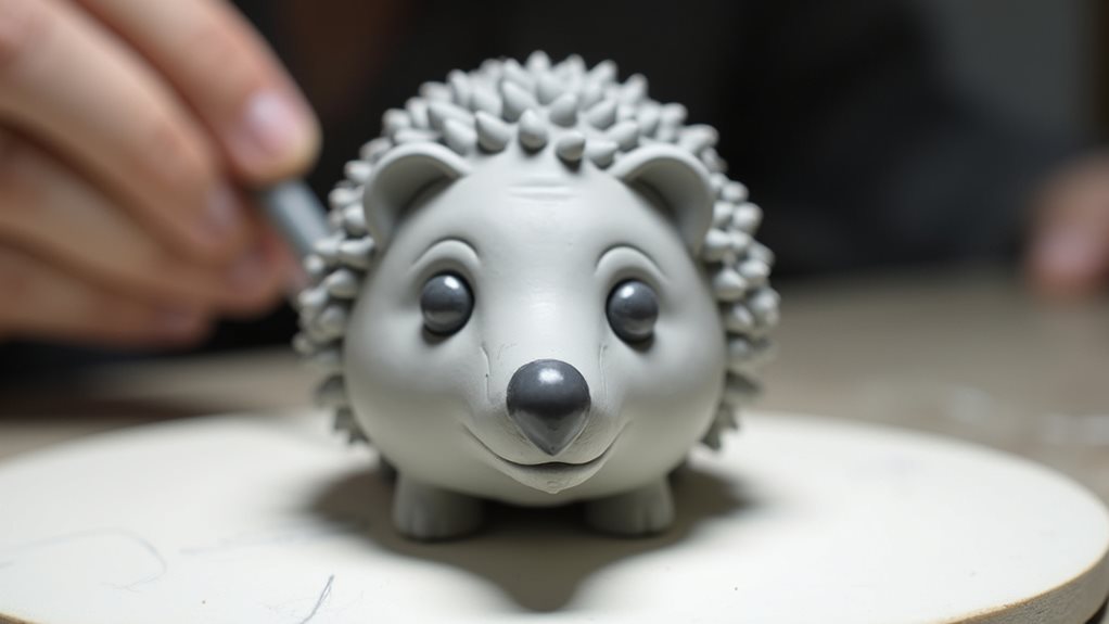 add facial features carefully