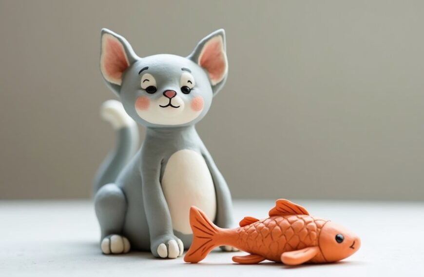cat catching a fish