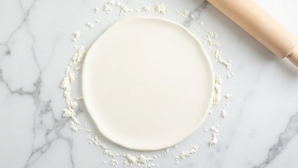 shape clay into circle