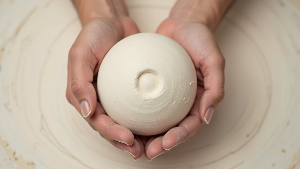 thumb creates hollow center