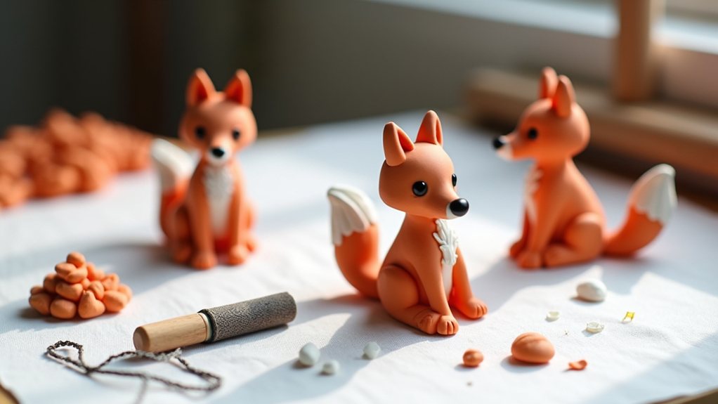 air dry clay fox sculpting tips