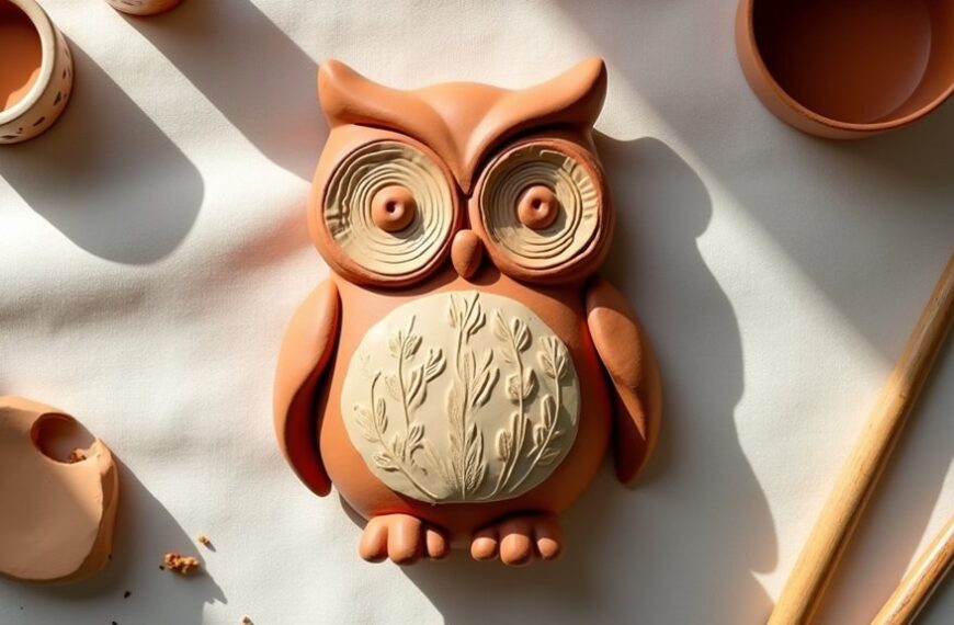 air dry clay owl craft
