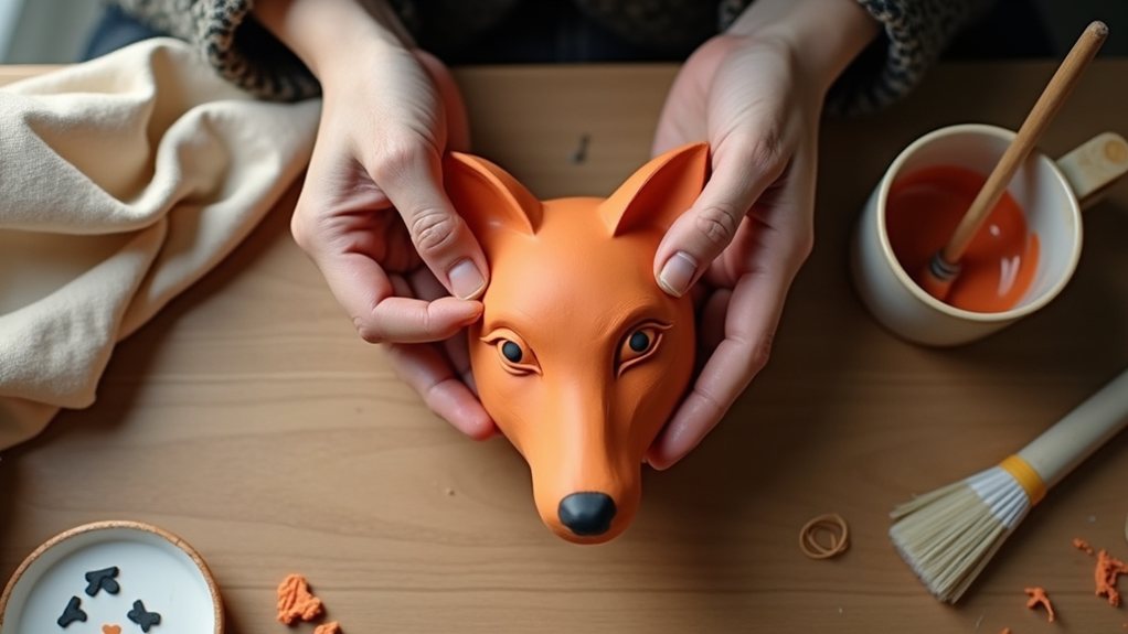attach and detail clay nose