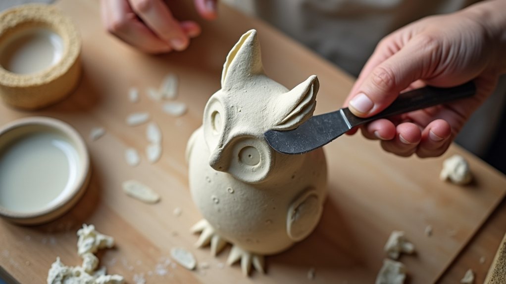 curved hooked clay beak