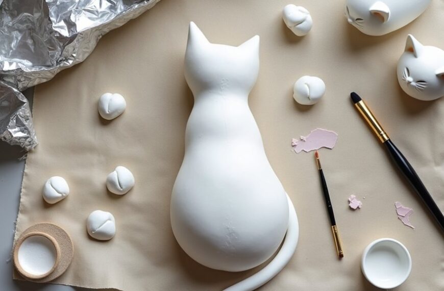 making air dry clay cats