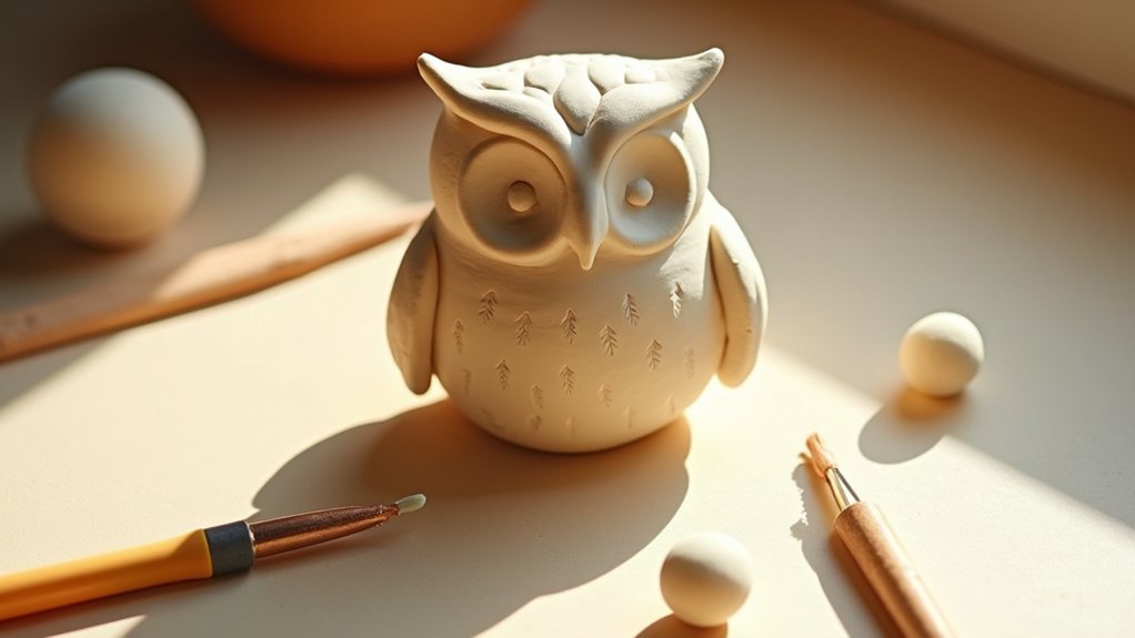 secure wet clay eye sockets