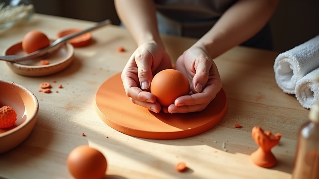 smooth moisture balanced clay ball