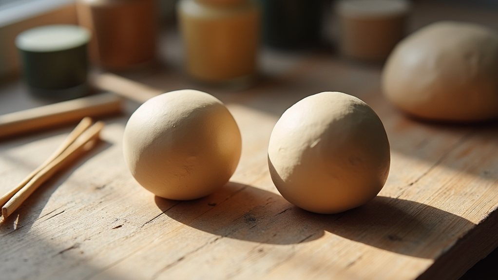 smooth two clay spheres