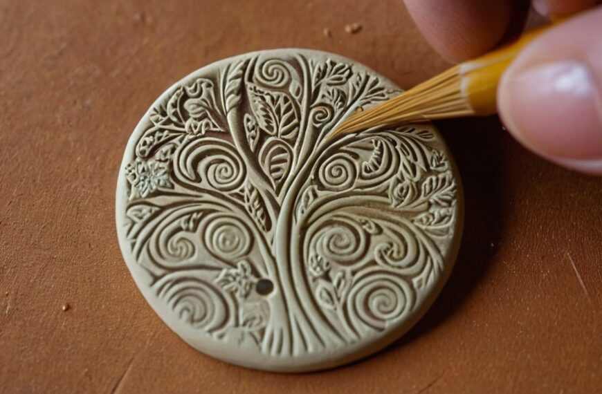 Photo air dry clay stamping techniques
