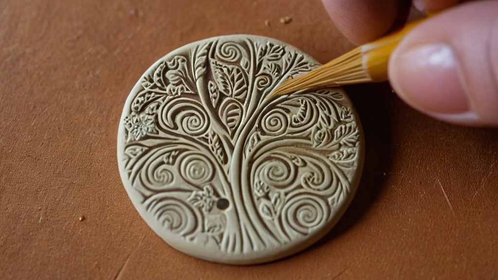 Photo air dry clay stamping techniques