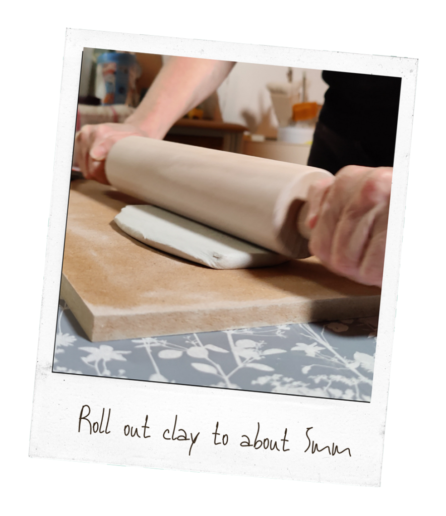 rolling out air dry clay