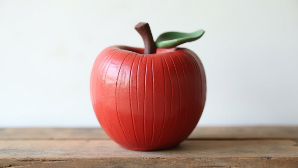 apple shaped clay pots