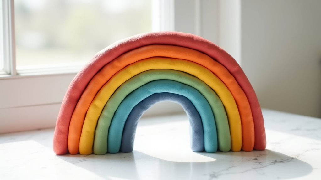 colorful clay crafting project