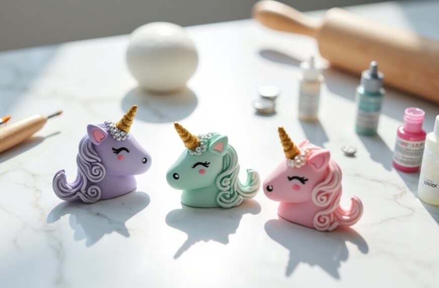 colorful handmade unicorn magnets