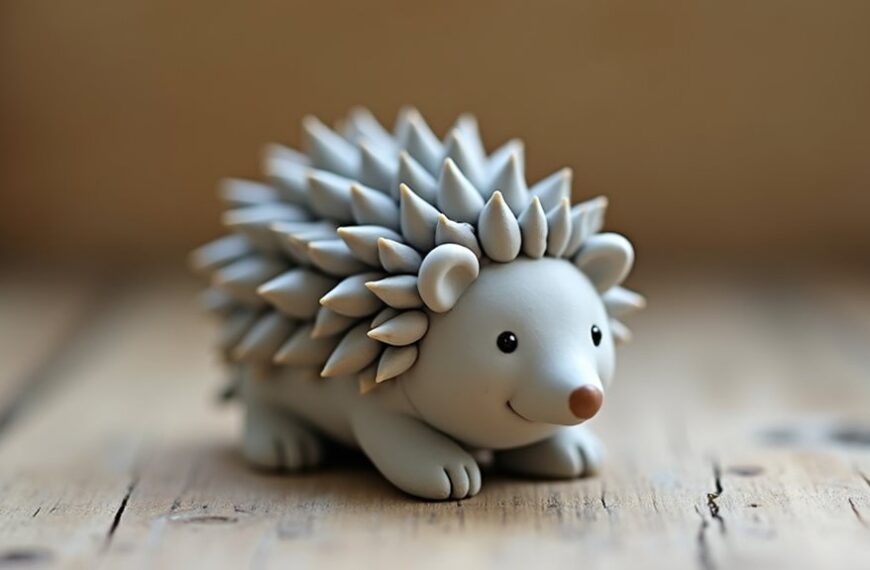 cute hedgehog decorative statue