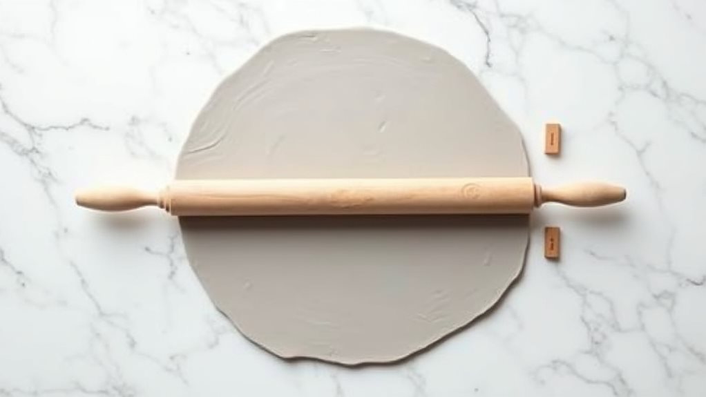 roll clay to desired thickness