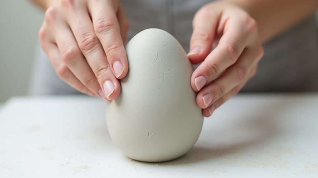 sculpting an egg shape