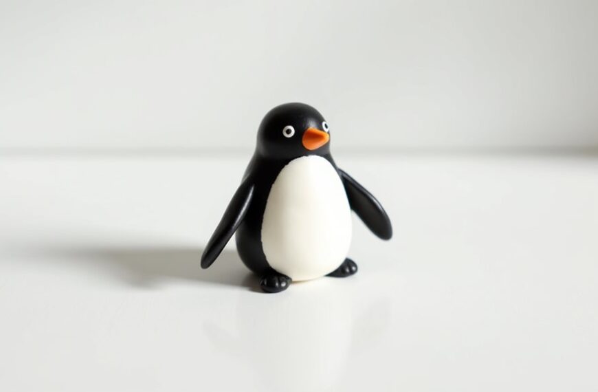 small penguin figurine design
