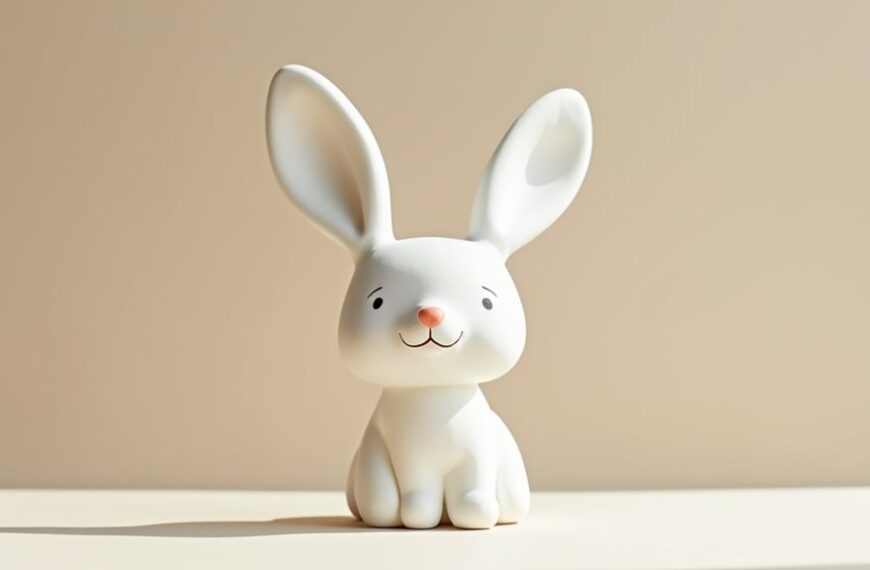 whimsical bunny rabbit sculpture