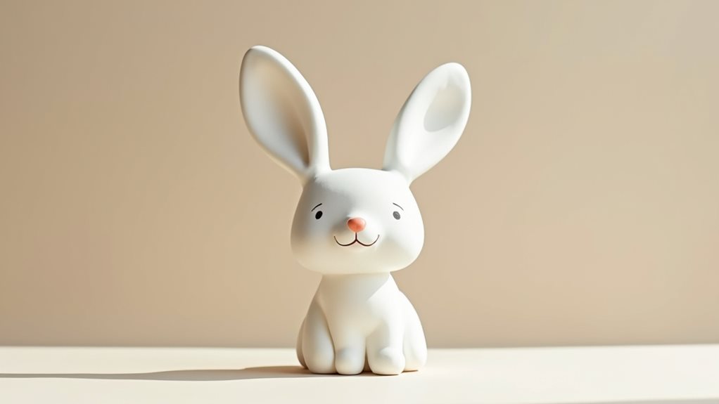 whimsical bunny rabbit sculpture