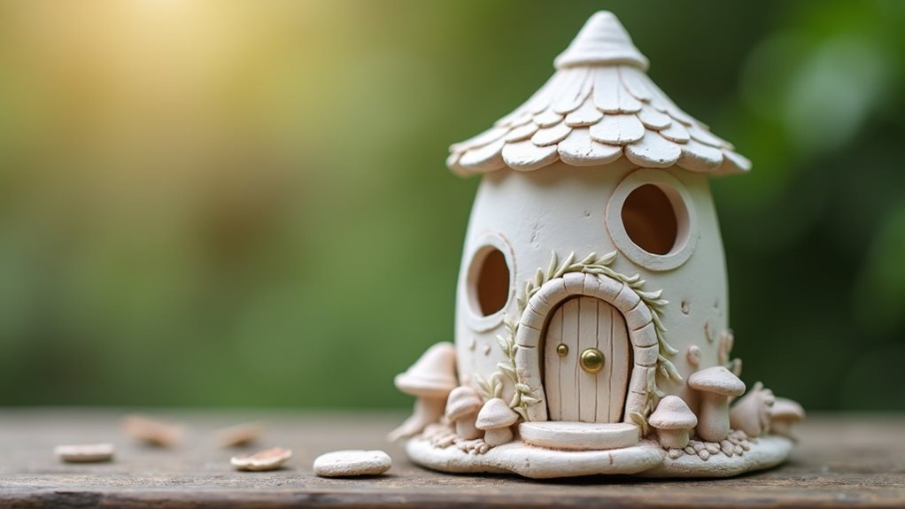 whimsical clay fairy houses